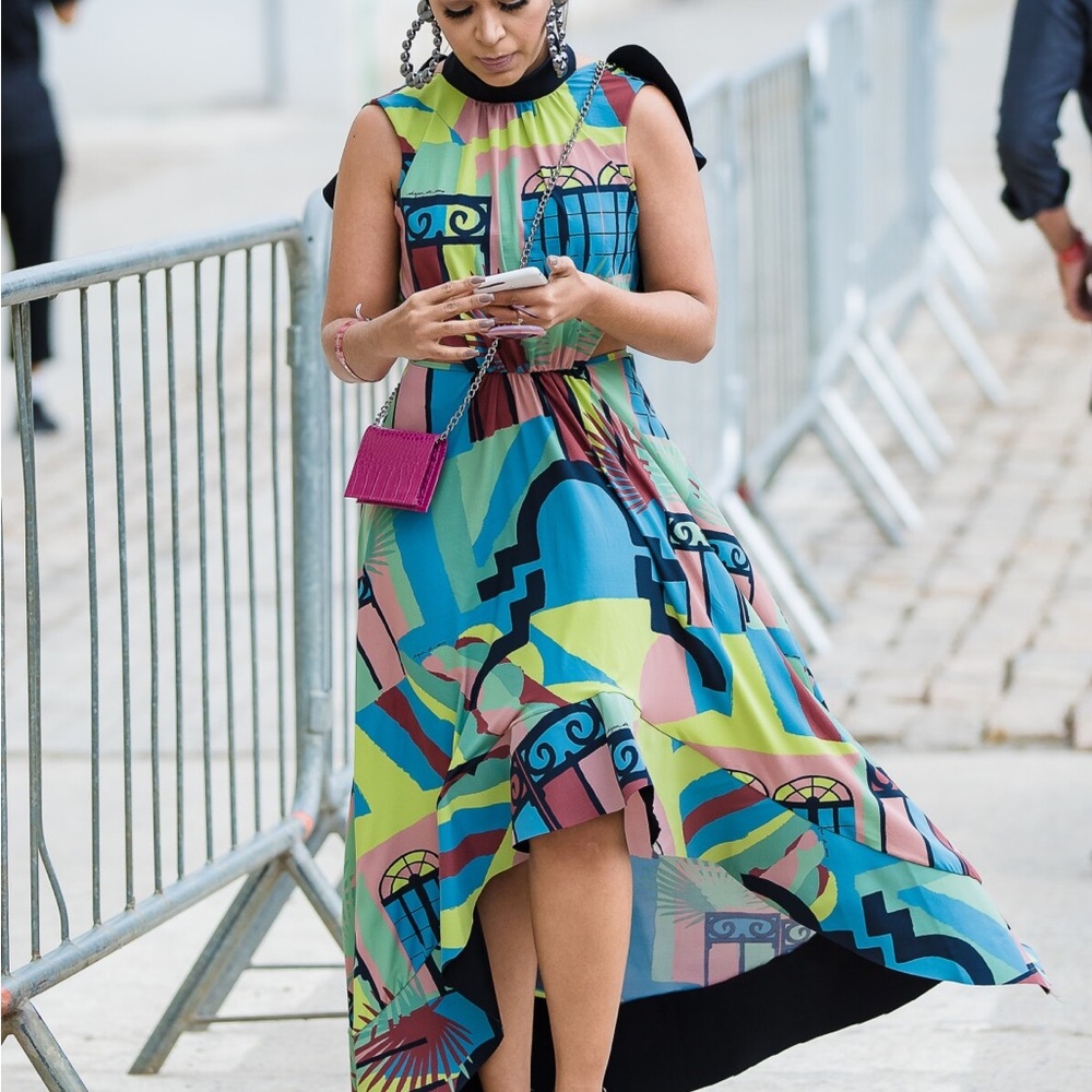Colorful High Low Dress